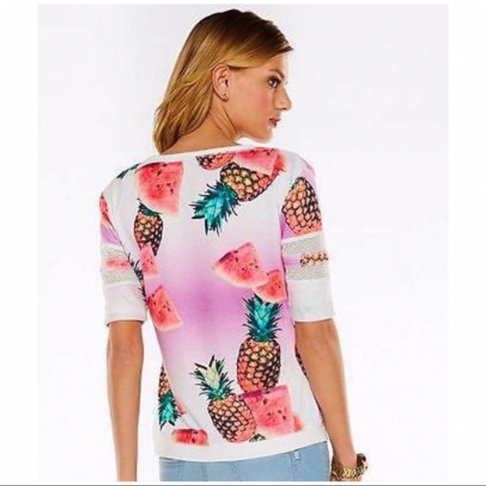 JUICY COUTURE Tropical Fruit Sweatshirt Top M - Picture 6 of 8
